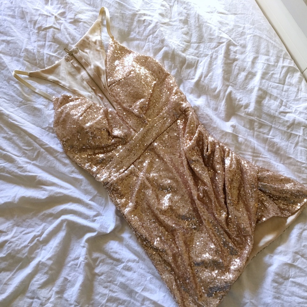 Rose Gold NYE Cocktail Dress